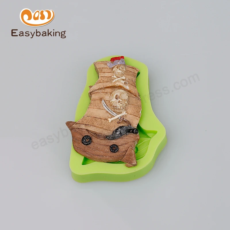 DIY Pirate Ship Silicone Cake Mold Decoration Silicone