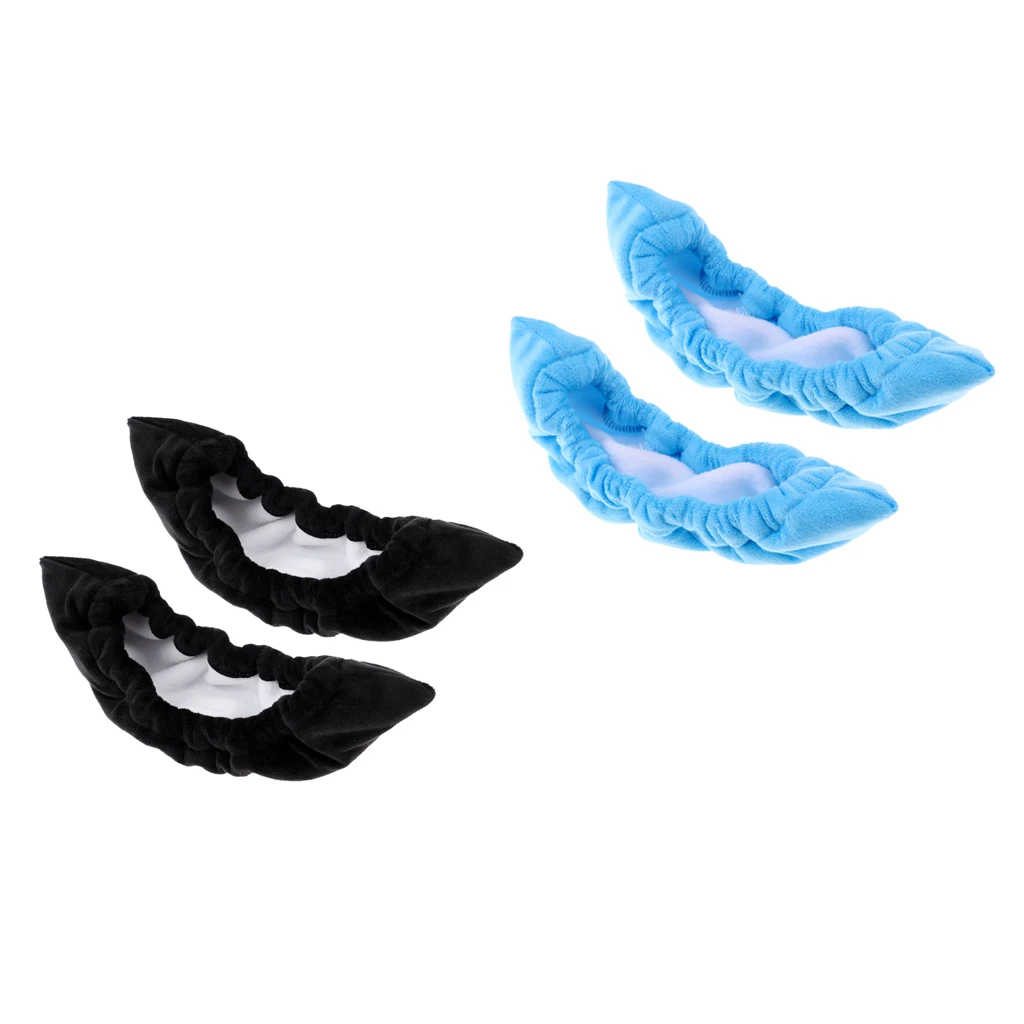 2Pairs Ice Hockey Figure Skate Terry Cloth Sport Blade Covers Soakers Guards