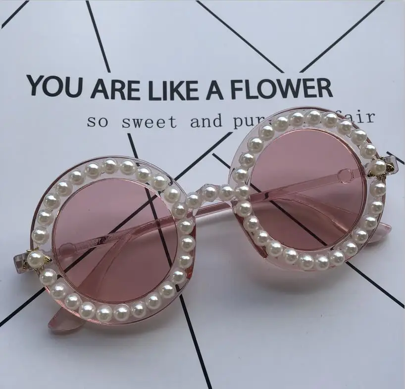 Очки солнцезащитные женские круглые с жемчужинами 6 цветов|Женские очки| |