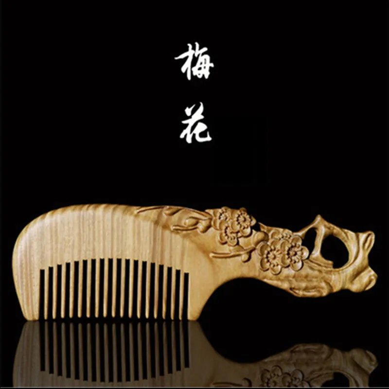 Professional Wooden Comb Anti-static Massage Handmade Natural Sandalwood Comb Handle Hair Brush Wedding/Birthday Gift