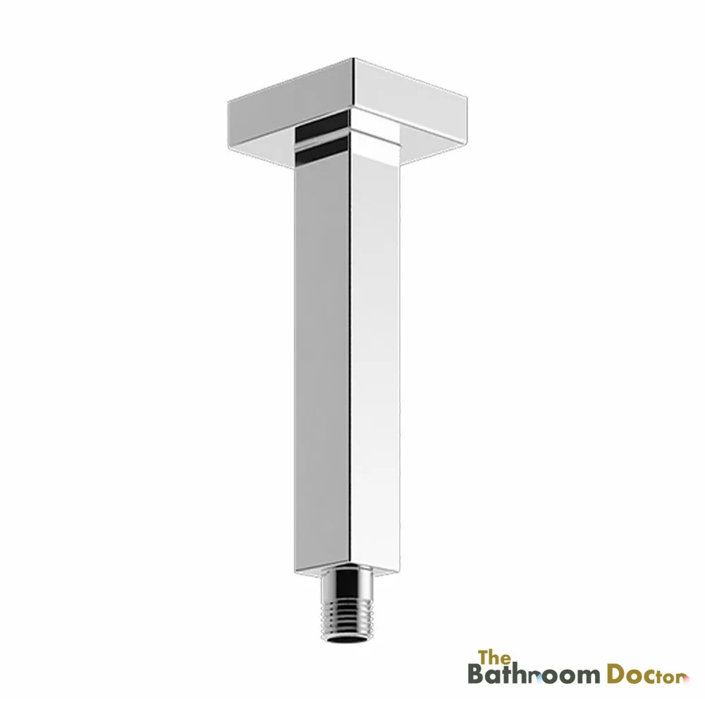 8 Inch Brass Shower Arm, Bathroom Ceiling Mounted Shower Head Extension Arm with Flange Chrome, 04-092