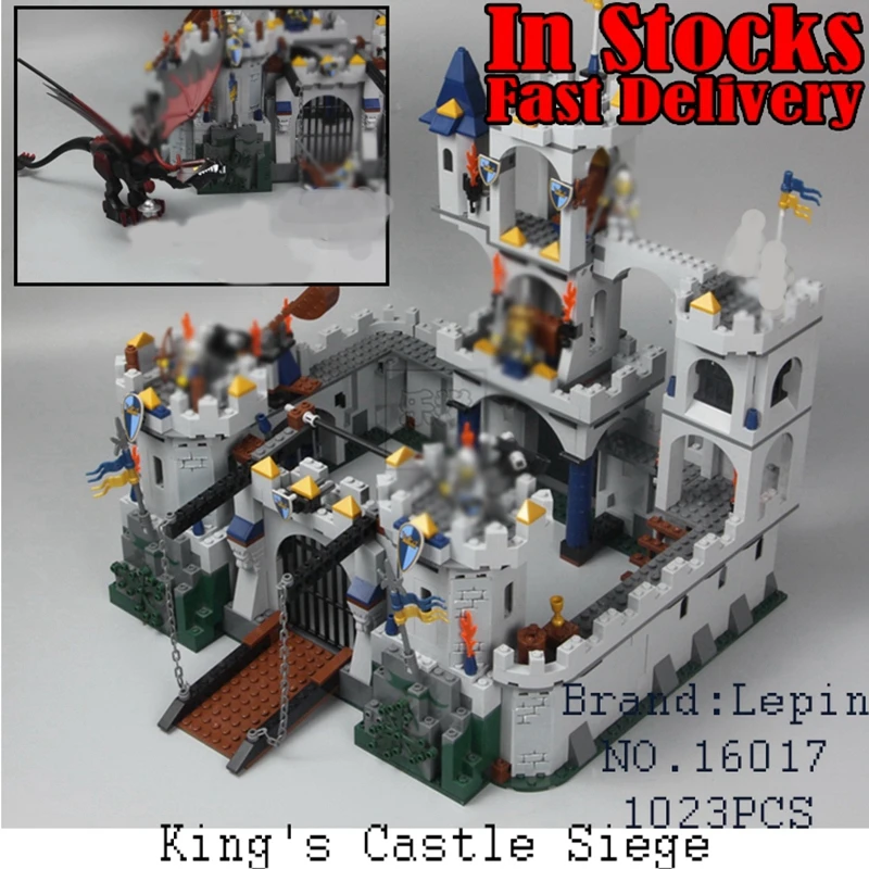 

Lepin Genuine 16017 Castle Series The King`s Castle Siege Set Children Building Blocks Bricks Educational Toys Model Gifts 7094