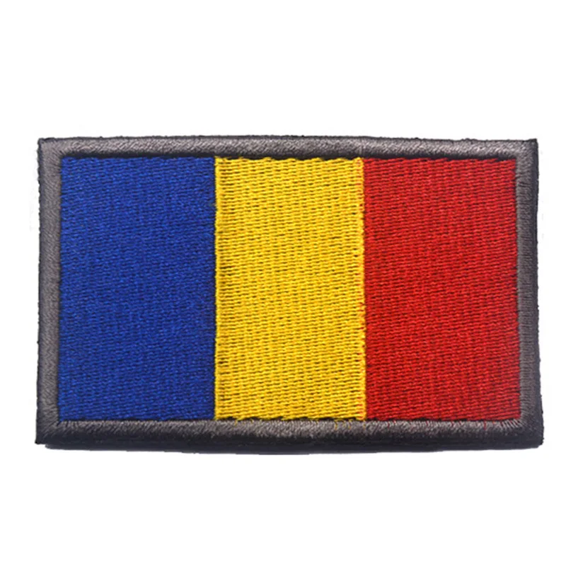 

5pcs/lot Embroidered Romania Flag Patches Army Hook & Loop Patch 3D Tactical Military Patches Fabric Armband National Flag Badge