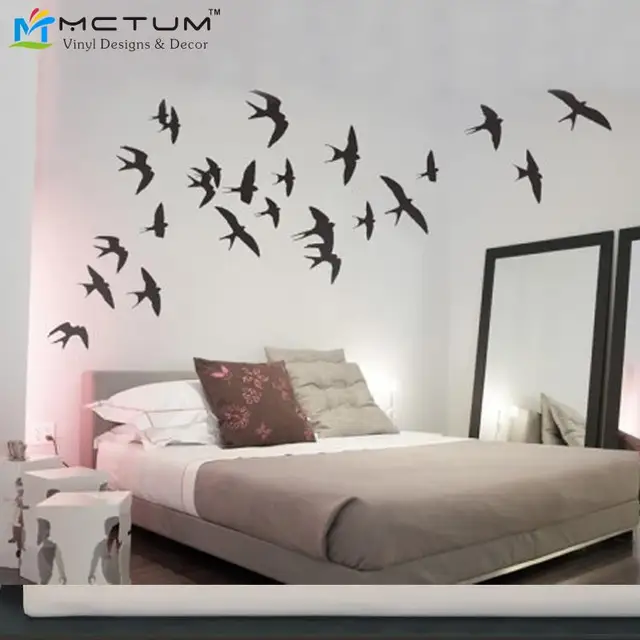 Creatively Swallows Vinyl Wall Art Sticker Diy Decals Removable Creatively Swallows Vinyl Wall Art Sticker Diy Decals Removable Bedroom Sofa Stickers Birds Decorations Home