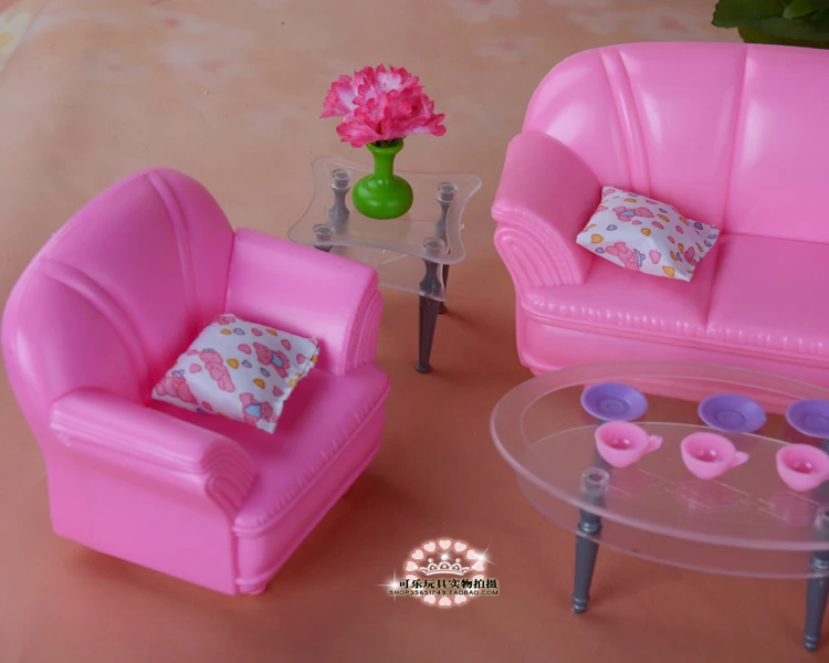 Новые аксессуары для кукол принцесса розовая мебель для моделирования гостиной диван для куклы Барби diy игровые наборы игрушки для девочек 1/6