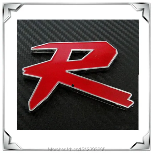 10 Pcs Lot Red R Stype Car Logo Chrome Letter Emblem Badge In 10 Pcs Lot Red R Stype Car Logo Chrome Letter Emblem Badge