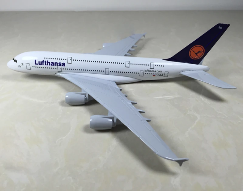 20 см немецкий Lufthansa A380 модель самолета Модель самолета Airline Lufthansa Airbus A380-800 модель самолета немецкая y авиация