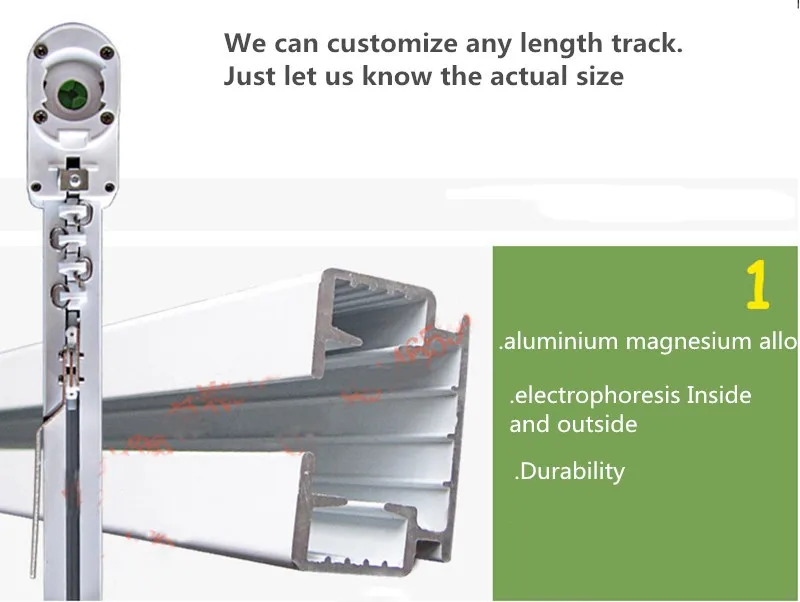 Broadlink Вай-Фай Шторы двигатель см+ 3 М, по желанию клиента Алюминий электрический стеклоподъемник Шторы трек рельсовых направляющих удаленно с помощью IOS Android телефон