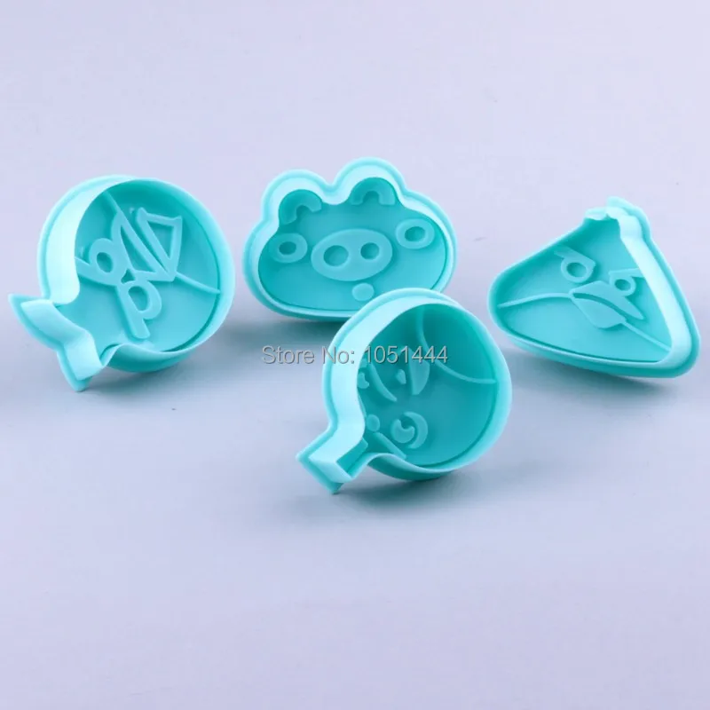 

4pcs/set DIY Cake Decorating Tools Fondant Cake Cookie Biscuit embossing Mold Birds Plunger Cutter