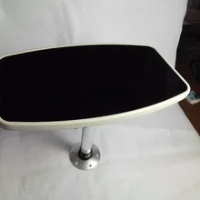 Караван дом на колесах морской лодки белый кожаный стол с черной акриловой вставкой 600*380 мм 23,6*15 дюймов