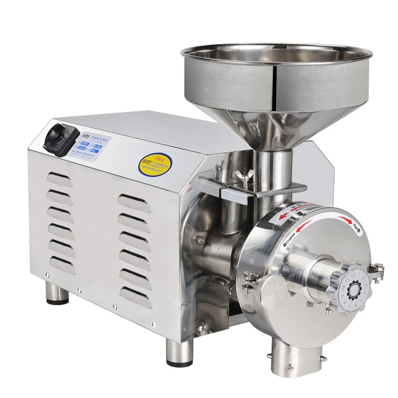 220V 25Kg/h Electric Commercial Grain Grinder Stainless Steel Chinese