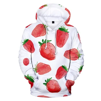 

Aikooki Hot Sale Fruit 3D Print Hoodies Men's Leisure Harajuku Long Sleeve Hooded Sweatshirts strawberry Print Hoodie