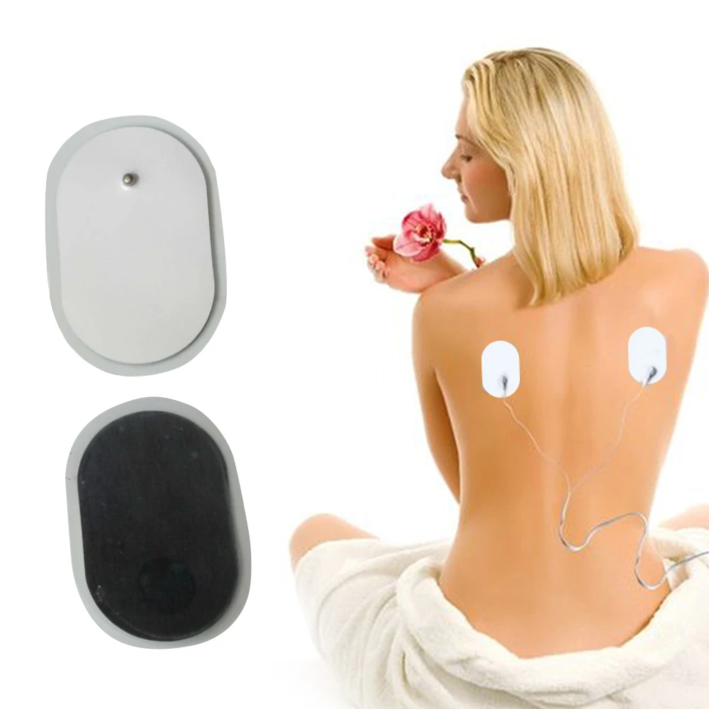 

2pcs/pair Electrodes for Myostimulator Physiotherapy Therapy Machine Gel Pad Muscle Stimulator Myostimulator Patches Loss Weight