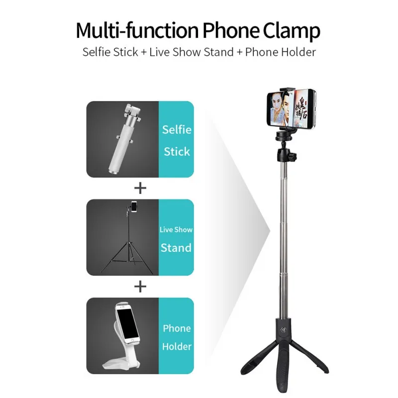 

K05 Wireless Bluetooth 4.0 Selfie Stick Tripod Extendable Monopod For Gopro Xiaomi SamSung iPhone