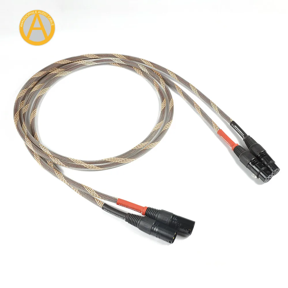

ANAUDIOPHILE XLR04 XLR Balanced Cable XLR Audio Intercontact Cable For Hi-Fi Audio Gold Plated XLR Connector Preamp Amplifier