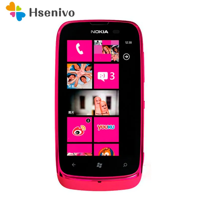 610 разблокированный Nokia Lumia 610 Windows мобильный телефон 8 Гб Камера Хранения 5.0MP gps Wifi 3g сотовый телефон