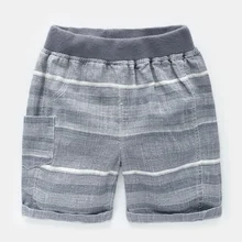 Детская Брюки для девочек для мальчика летний Мотобрюки дети Брюки для девочек Обувь для мальчиков свободные полосы Шорты для женщин Повседневное короткие штаны