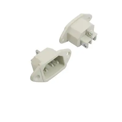 10 Pieces 3P Gray Shell Panel Mount C14 Male Plug Power Inlet Socket 250V 10A | Бытовая техника