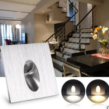 

1W/3W Indoor Stair Corridor Step Embedded Square Led Footlights Aluminum Alloy Corner Light