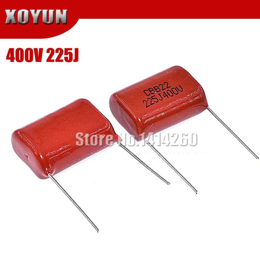 10 шт. 400V225J 2 мкФ шаг 20M 225J400V 225 400V 2200PF CBB полипропиленовый пленочный