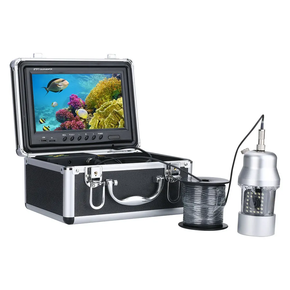 15 м 9 дюймов DVR рекордер Подводный Видео рыболовная камера система 0-360 градусов, пульт дистанционного управления с 8 Гб TF карта