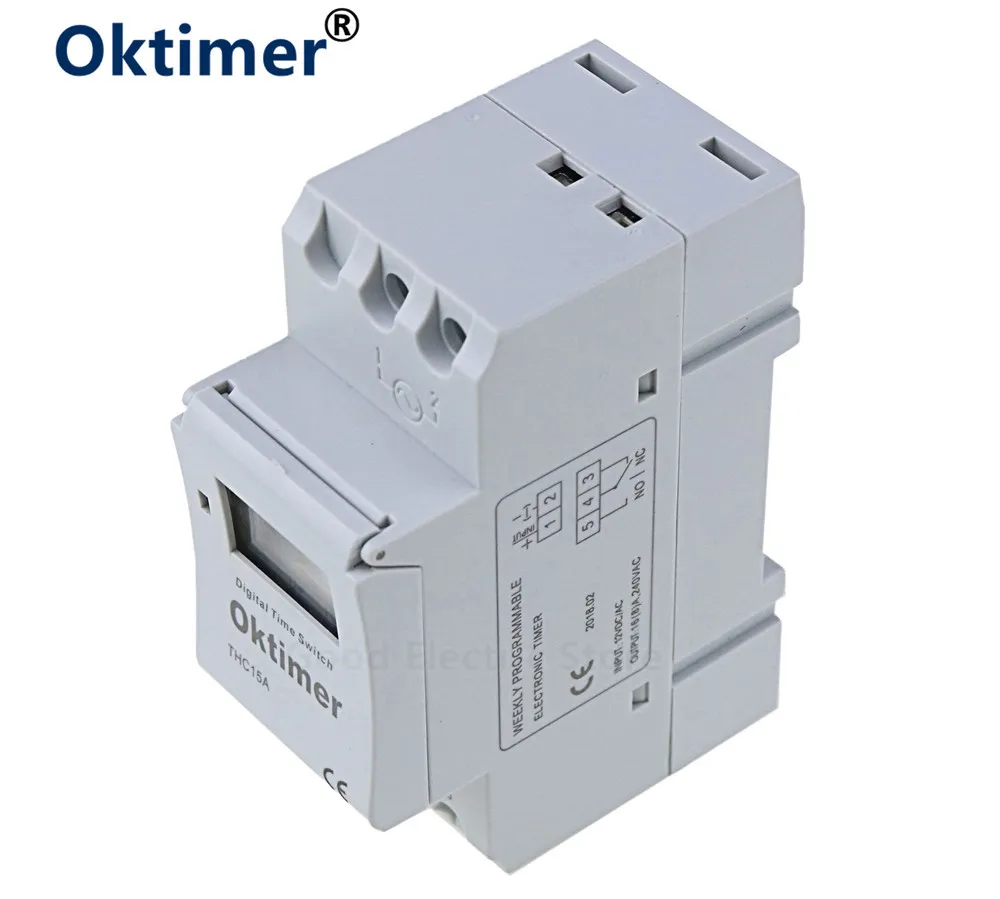 Oktimer THC15A TP8A16 THC 15A синий DIN направляющий цифровой программируемый ЖК дисплей