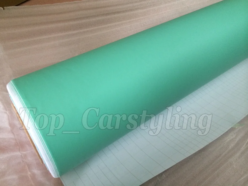 Matte tiffany blue mint green vinyl car wrapping film 3m satin white car wrap Film Foile (3)