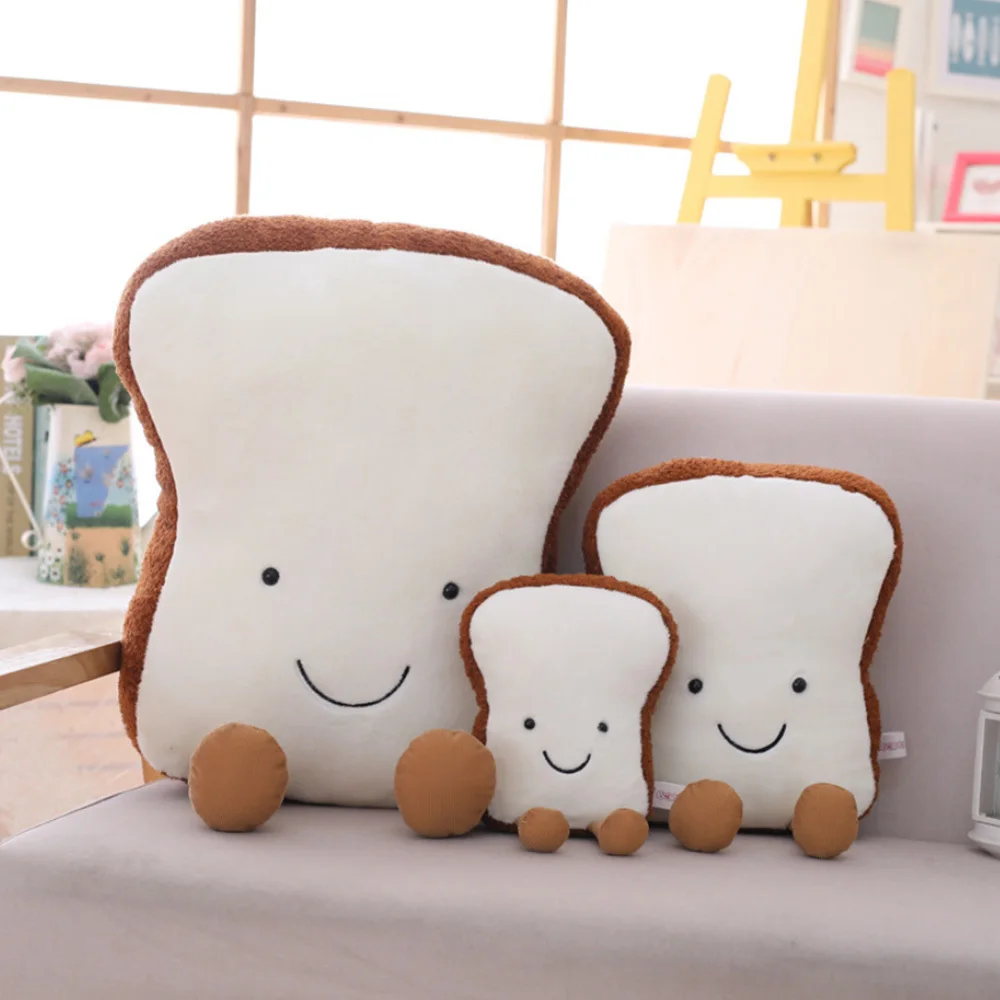 Kartun Plush Toy Simulasi Roti Bentuk Boneka Mainan Happy