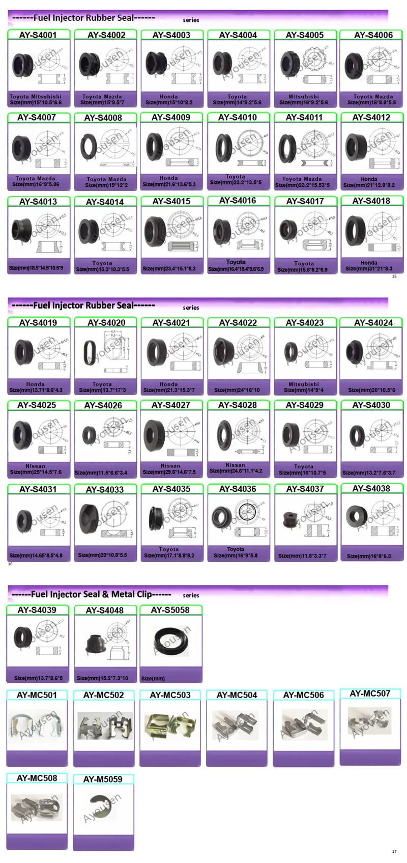 para injetores de combustível 6*3.5mm para kits