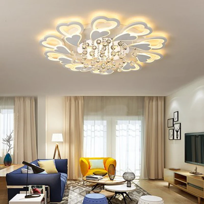 

Modern led ceiling light crystal lights for living room dining room bedroom Indoor decorative dimmable kitchen ceiling lamp
