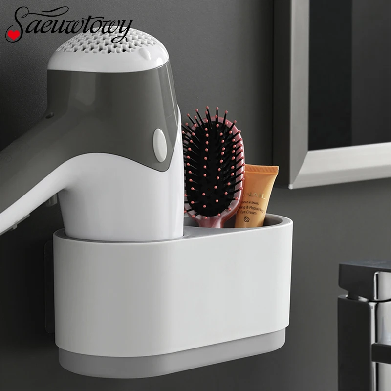 

Hair Dryer Rack Free Punching Bathroom Toilet Toilet Storage Rack Wall Hanging Hair Dryer Rack Air Duct Shelf