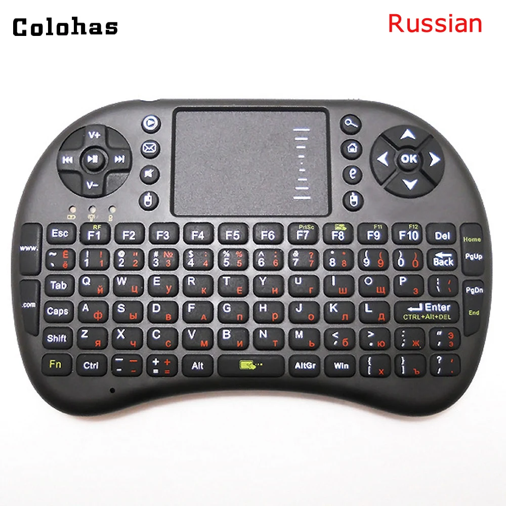 Русская Беспроводная мини клавиатура 2 4 ГГц многофункциональная Air Mouse в 1 пульт