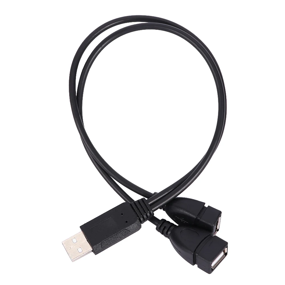 1x USB 2 0 A Male To Dual Female Data Hub адаптер питания Y Splitter зарядный кабель шнур Удлинительный