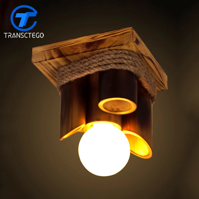 

Ceiling lights Lamps American Country Retro Creative Bamboo hanging lamp Corridor Balcony light