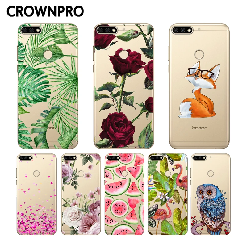 

CROWNPRO TPU Huawei Y6 Prime 2018 Case Cover Silicone Huawei Y6 Prime 2018 AUM-L29 Coque Back Case Huawei Y6 Prime 2018 Fundas