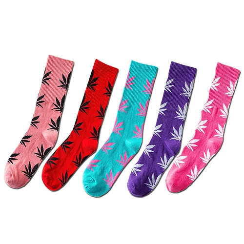 3 colors random Z 3 пар/лот = 6 штук Harajuku chaussette стиль носки с травой для мужчин хлопок хип носки мужские высококачественные мужские длинные носки - Цвет: 3 colors random Z