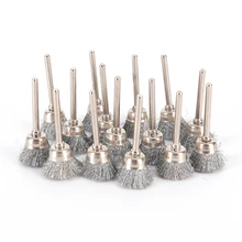 15 шт. проволочные щетки, металлические колеса для удаления ржавчины, стальные проволочные колеса с хвостовиком, плоские медные проволочные колеса, полировочные щетки, набор