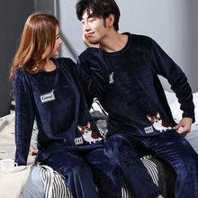 Новинка, зимняя флисовая домашняя пижама, Мужская пижама с длинным рукавом и покемоном, Корейская Фланелевая пижама из двух предметов, повседневная одежда для сна