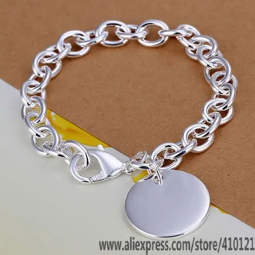

Wholesale High Quality Jewelry 925 jewelry silver plated fashion for Women best gift SMTH270 fashion Thick round bracelet