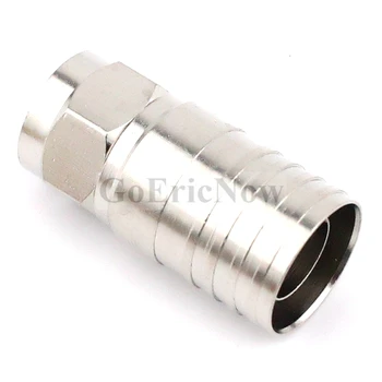 

100 pcs RF Coaxial CATV F for RG11 75-7 2p Cable Two shields Cold pressure connector
