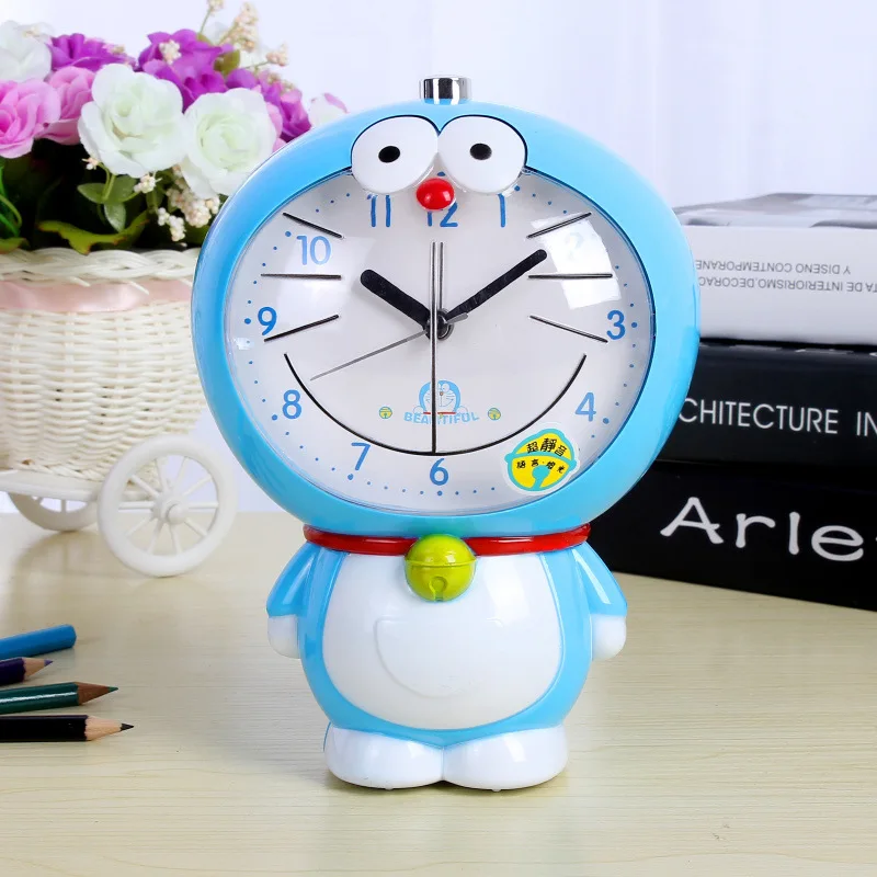 

Creative alarm clock jingle cat double tone luminous mute sweeping children alarm clock
