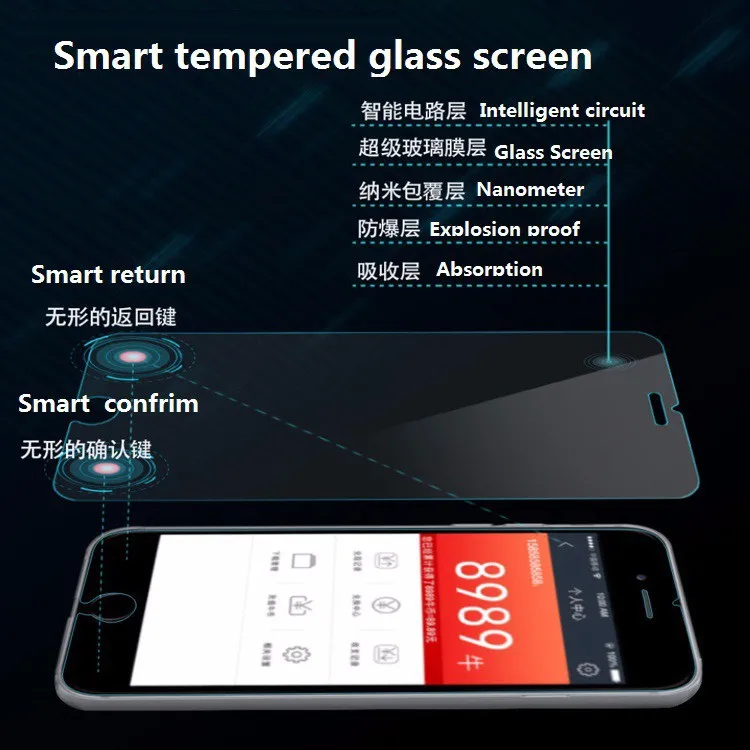 Новинка Высокое качество Smart touch 9H твердость 2.5D Закаленное Защитная стеклянная пленка для экрана для iPhone 6 6s Plus 6plus 6s Plus