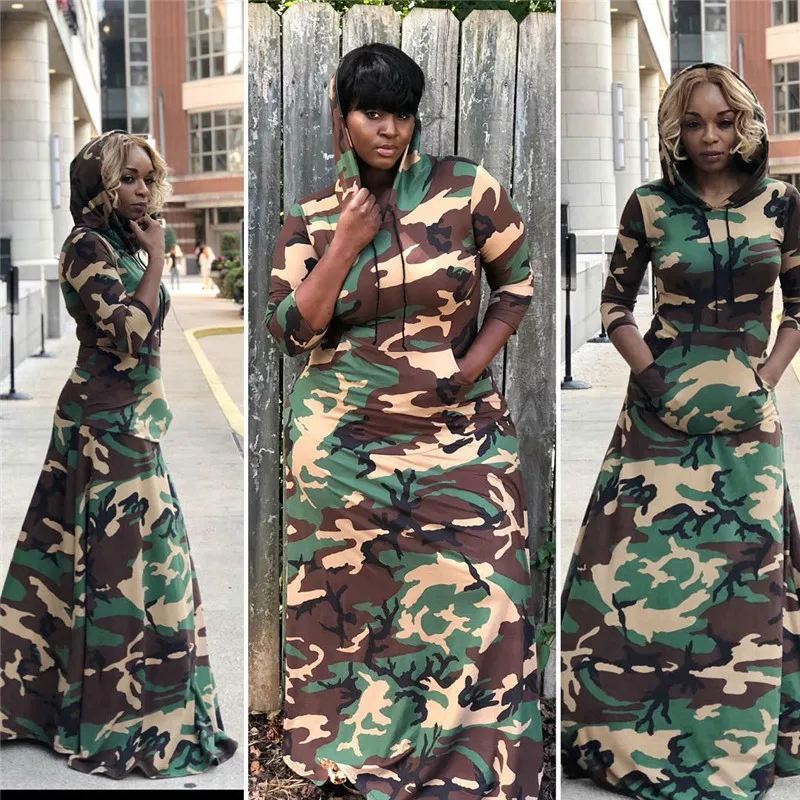 army print maxi dress