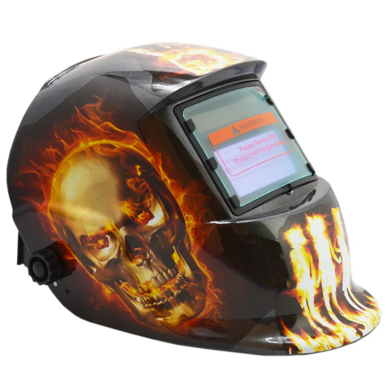 Хамелеон Солнечная и батарея Сварочная маска PP Череп машина авто затемнение сварочный шлем электронный заказ TIG MIG HD14(223de) Y