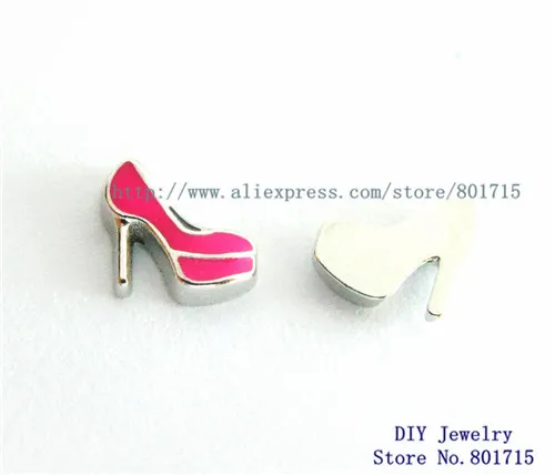 

High-heeled shoes as gift FC1035 10pcs as gift wholesales floating locket glass charm for living floating locket