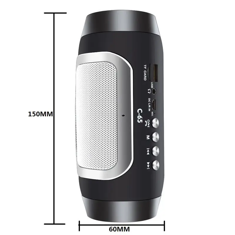 Беспроводной Bluetooth динамик Tf Fm радио сабвуфер Колонка s Открытый Портативный Громкий динамик для компьютера телефоны