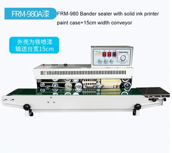 

FRM-980 Solid Ink Printing Sealing Machine continuous band sealer for pouch sealing with date coding