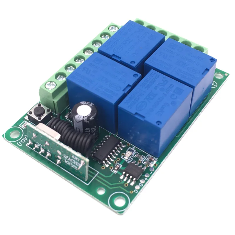 433mhz dc12v 4 gang, receptor e transmissor