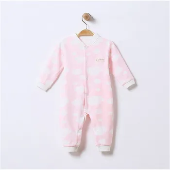 

-Baby Clothes One-Piece Jumpsuits Buttons-Up Soild 100% Cotton Short-Sleeves Solid Color Cute Coveralls 3-12 Months