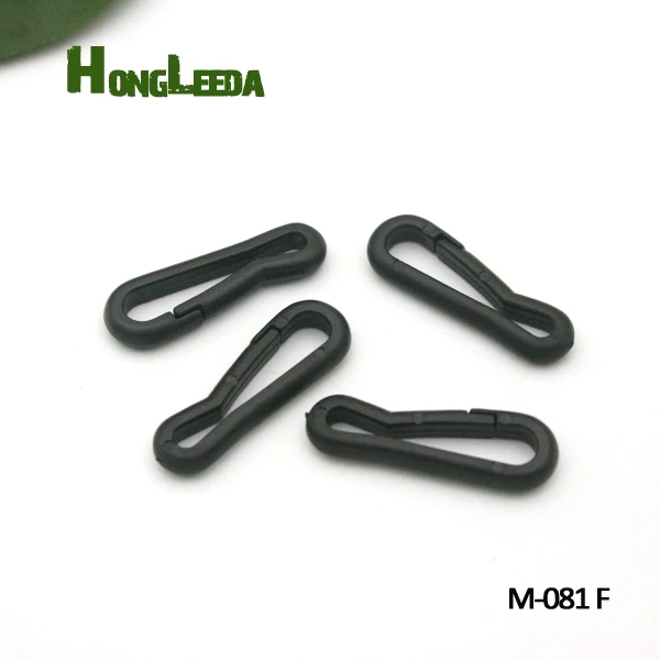 Wholesale 100pcs/lot black KAM plastic snap clip hooks Mini carabiner